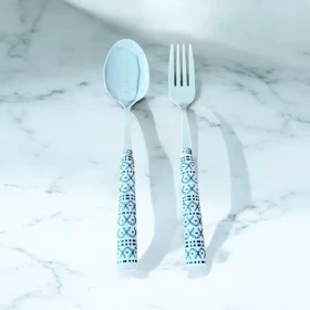 سرویس قاشق و چنگال 12 پارچه دنی هوم طرح دار / MJ158