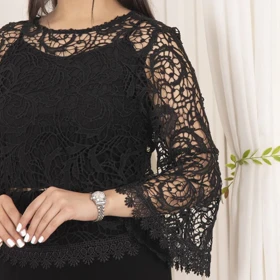 نیم‌تنه گیپور دوتیکه نوار دانتل TAFFETA