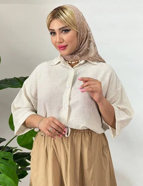 شومیز راه راه روشنا کد : 00614