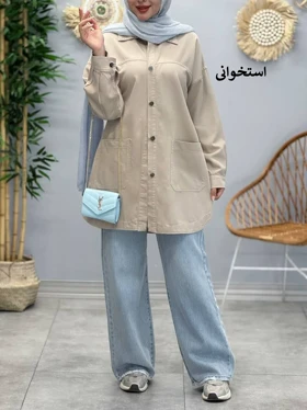 3379-مانتو کتان مرداس