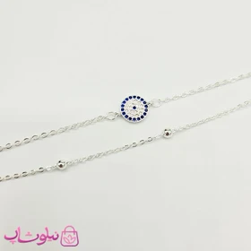 پابند زنانه ysx دولاین آبکاری نقره کد 145