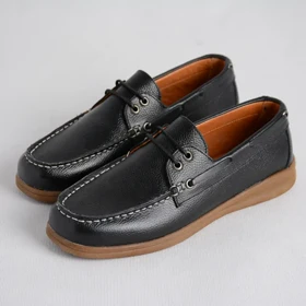 کفش چرم کالج زنانه شهرزاد (مشکی)