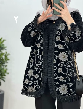 مانتو مجلسی سوزندوزی آدلین