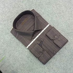 پیراهن استین بلند مردانه _ طرح راه راه قواره کلاسیک