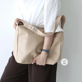 کیف زنانه بزرگ مدل رایلی (کرم تیره)