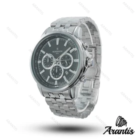 ساعت مردانه رومانسون مکس سه موتوره سیلور صفحه خاکستری m-10227