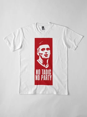 تیشرت لانگ ورزشی آژاکس تیشرت لانگ Ajax طرح No Tadic No Party