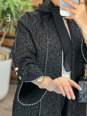 مانتو مغزی دوزی آستین دکمه