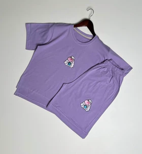 تیشرت و شورتک سوپر نخ پنبه درجه یک طرحدار