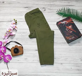 شلوار مام فیت جین رنگی زنانه