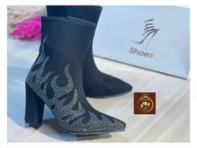 نیم بوت نگین‌دار زنانه مجلسی کد(2044)
