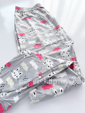 شلوار مخمل استیکردار خرگوش و ابر