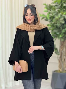 مانتو لینن پانچ آستین پیله