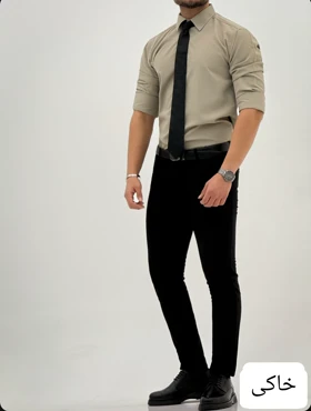 پیراهن مردانه پارچه ای ساده_کد4502