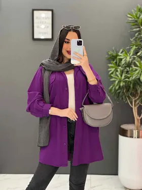 مانتو شومیزی لینن دوجیب