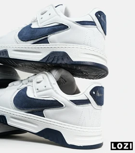 کفش کتانی مردانه و زنانه سفید سرمه ای نایک NIKE AIR FORCE
