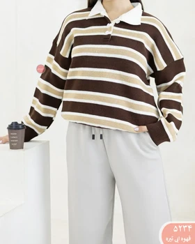 بافت آکریل یقه دکمه 5234