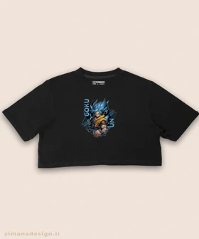 کراپ زنانه طرح دراگون بال شخصیت گوکو کد 969