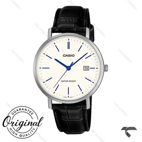 ساعت مچی کاسیو MTP-VT05L-7E کلاسیک صفحه سفید بند چرم Casio-10789-G