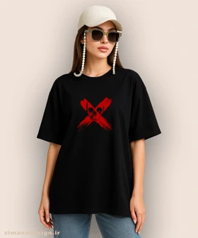 تیشرت لش مردانه و زنانه طرح اسکلت مرگ کد 930
