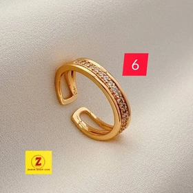 انگشتر فری سایز زنانه نگینی و ساده مارک CM