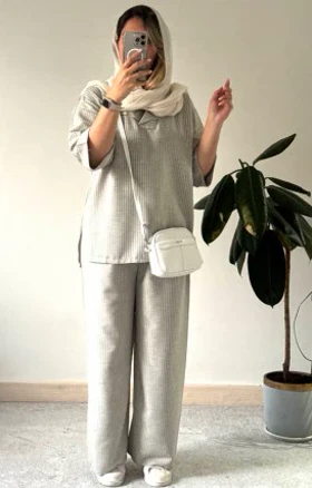 ست مانتو شلوار لینن درسا