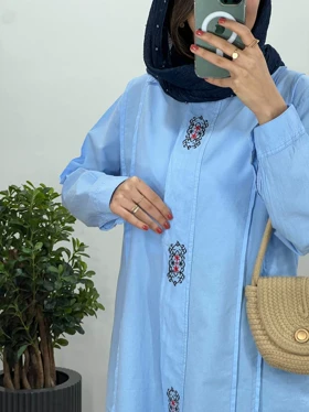 مانتو لینن دکمه مخفی پانیا