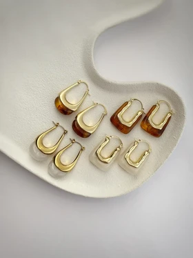 گوشواره های رزینی پاییزی