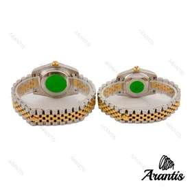 ساعت رولکس ست دورنگ طلایی صفحه قرمز ایندکس رومی s-9015