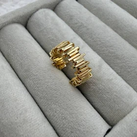 انگشتر پیانویی در دو رنگ