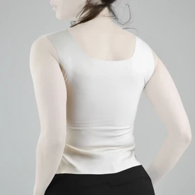 تاپ کاپ‌دار ورزشی زنانه مدل 6030 شیری