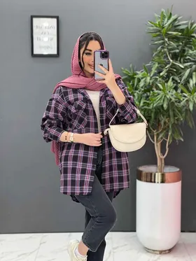 مانتو چهارخونه دو جیب