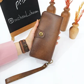 کیف پول دستی چرم طبیعی
