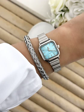 ساعت فلورا استیل زنانه صفحه مربعی 765