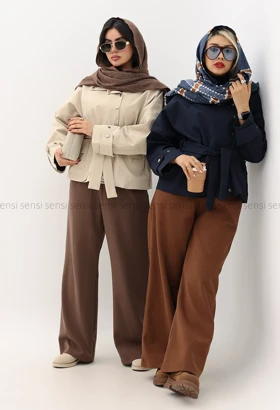 بارانی یقه ایستاده جلو زیپ کد1004628