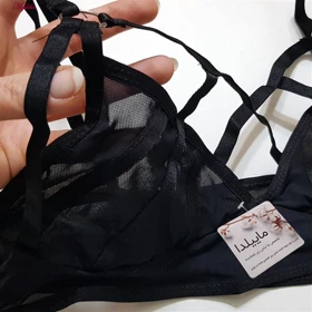 ست شورت و نیم‌تنه زنانه فانتزی مدل بدون فنر توری مشکی کد 4685-4120