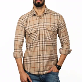 پیراهن آستین بلند پشمی مردانه مدل 6103859