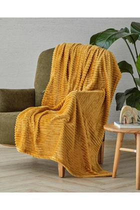 پتو English Home مدل Cozy Oasis پلی‌استر - زرد
