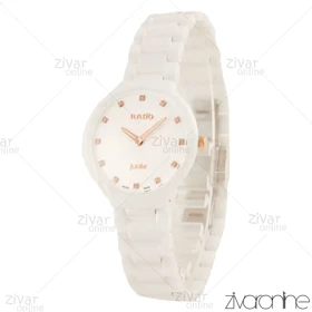 ساعت رادو زنانه سرامیکی سفید صفحه نگین‌دار 105643