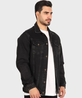 کت جین ذغالی ساده 0264