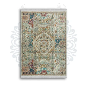 *جدید* فرشینه از جنس پارچه شانل مخمل ترک طرح فانتزی برند دفه کد 1871