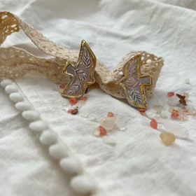 گوشواره پرستو رنگی (قرمز)
