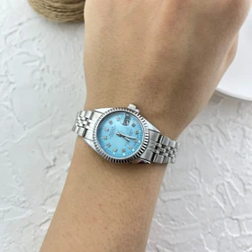 ساعت مچی زنانه نقره ای، طرح رولکس شیک