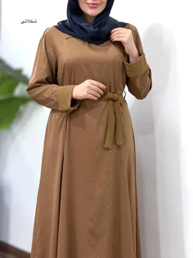 پیراهن مانتویی بلند نگین 1