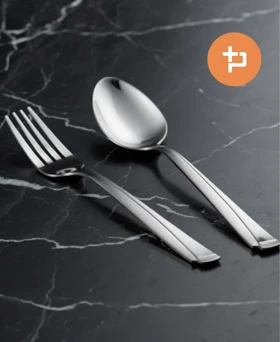 ست قاشق و چنگال استیل طرحدار یونیک (unique)