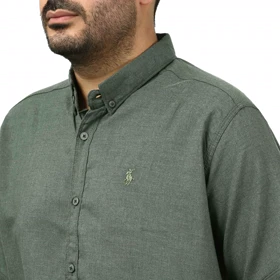 پیراهن آستین کوتاه لینن مردانه مدل 6215954