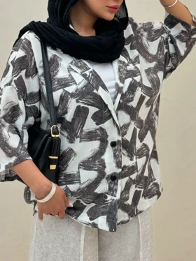 مانتو طرح‌دار لینن