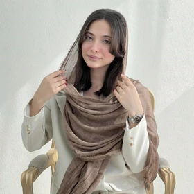 شال زنانه لینن دور ریش | آی بولک