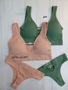 ست نیم‌تنه شورت کاپ‌دار کبریتی کد 4306 (12 رنگ)