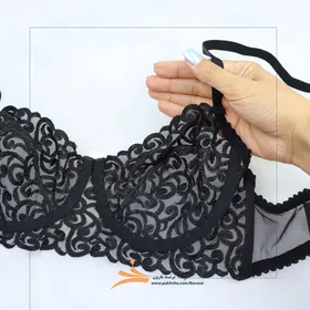 ست کاپ C مشکی نیمه بلند فنردار برند بارون
